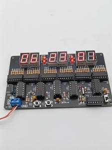 DC4.5V-5.5V 6 Digits DIY Clock Kit Auto Display Time DIY Alarm Soldering Practice Kit For Students and Diyers