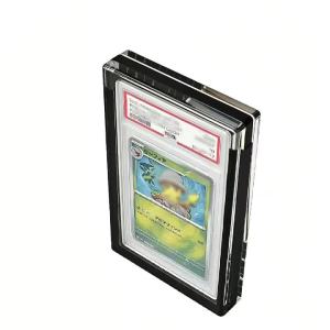 Takara Tomy | Anime Character Rating Card Brick PTCG Graded Yu Gi Oh Pokemon Card Display Stand Black Acrylic Brick UV Protection