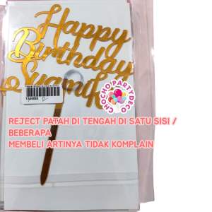 Topper Kaca HAPPY BIRTHDAY SUAMIKU ISTRIKU SAYANG / Topper Happy Birthday Istriku Suamiku Ulang Tahun Sayang