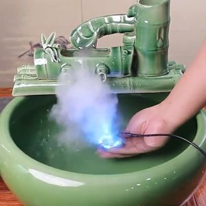 เครื่องสร้างควัน 220V หม้อแปลง มีหมอกและอัตโนมัติ รวมไฟLED และอุปกรณ์ตกแต่งสวน น้ำพุฮวงจู่ย ซึ่งสามารถทำหมอกและน้ำพูดบ่อปลา ได้รวดเร็ว และสะดวก เพื่อให้คุณเป็นความสวยงามของคุณ