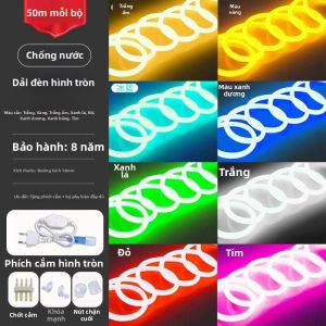 YUANMUXUAN | Đèn Dải LED Neon Linh Hoạt Chống Nước Hình Tròn