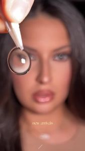 Bio-essense 1 Pair Big Eyes Black Lenses Korean Natural Lenses Color Contact Lenses Eyes with Gray Beautiful Pupil Lentes