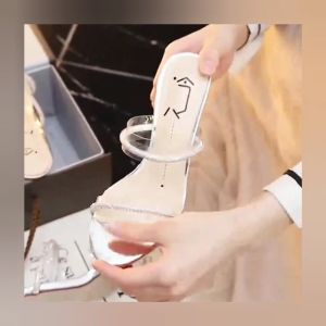 50 an Store - FELISA HIGH HEELS CANTIK SANDAL PESTA WANITA HAK KACA TALI PERMATA IMT SANDAL WISUDA