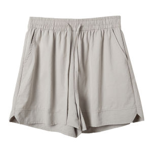 YAYANGREN | Quần short thể thao lụa băng màu tím cho nữ mùa hè ngoài trời rộng rãi thường ngày cỡ lớn quần năm điểm nhanh khô