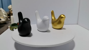 Nordic Creative Golden Resin Bird Figurine – Elegant Home Decor
