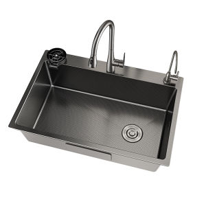 SHENYUAN | Double to Single Bowl Kitchen Sink Stainless Steel Integrated
