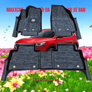 MG HS: Thảm lót sàn MAXXCAR nhựa TPE NGUYÊN SINH đúc 5D cho xe MG HS 2024 2025+ Rối xám logo