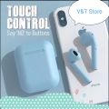 Tai nghe bluetooth không dây Inpods i12 nút cảm ứng âm thanh HIFI có mic đàm thoại cho Android iOS. 