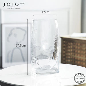 Irregular Glass Flower Vase Creative Hydroponic Flower Pot Jojos L. PD.Fed Desktop Decorative Accessories Nordic Style Pure Color