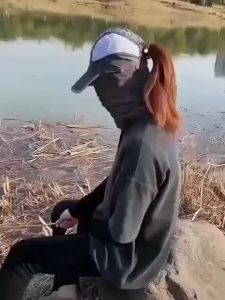 CPY Sun protection hat men and women UV sun protection hat riding folding breathable face fishing hat