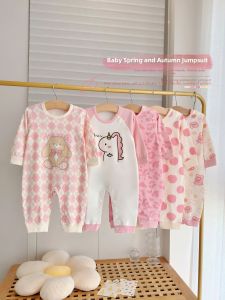 cat and fish | Long Sleeve Cotton Onesie Autumn Spring