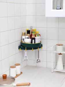 Rak Bumbu Dapur Susun Stainless Steel Putar Serbaguna