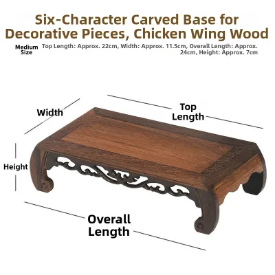 Buddha Statue Ornament Base Carrying Figurines Redwood Chicken Wing Wood Solid Wood