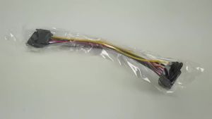 15PIN SATA Cable 1 to 2 Extention Cable Splitter Elbow Cord PC Hard Drive Power Supply Wire SATA 90° Angel Plug Adapter Extender
