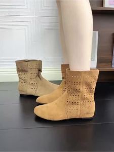 La Chapelle | Vintage Western Style Hollow Breathable Skinny Ankle Boots