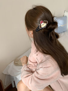 Cute Embroidered Dog Spot Hair Clip Korean Style Towel Animal Hair Accessory Super Adorable Hair Grips Hairpins Headwear