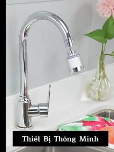 (Ren Đồng) Đầu Lọc Nước Tăng Áp Xoay 360 độ Đầu Vòi Lọc Nước Kèm Lõi Lọc Lọc Bông micron cao cấp