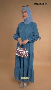 NMR Gamis Katun Voil Bordir Vol 2662-5