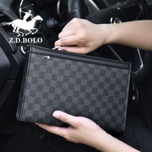 ZUODANBAOLUO | Genuine Leather Mens Clutch Bag Envelope Style