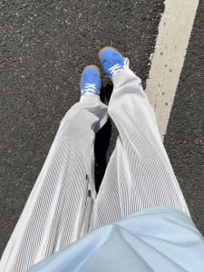 กางเกงขายาวทรงตรงผ้าไหมน้ำแข็งสไตล์อเมริกันสำหรับผู้ชาย ทรงหลวม ทรงตรง ทรงบาง แห้งเร็ว ฤดูร้อน 2025 กางเกงขายาวทรงตรง