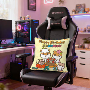 Sanrio | Sanrio COROCOROKURIRIN Pillow Covers Cartoon Sofa Decorative Home Double-sided Printing Short Plush Cushion Cover