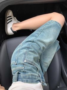 Retro Blue Denim Shorts