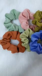 Combo 08 cái cột tóc Scrunchies vải đũi như hình
