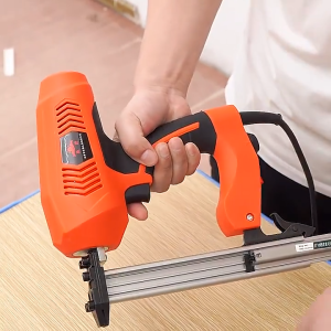 Profesional Electric Nail Gun Brad Nailer - 6 Force Depth Power Speed Dail Mesin Paku Eletrik