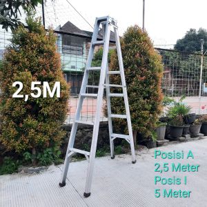 Tangga Lipat 25 Meter Bahan Baja Ringan Bukan Aluminium