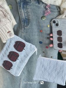 Clearance Sale Lace  Denim Storage Bag Cosmetic Card Holder No Why Shop Family Organization Tools Bag Storage