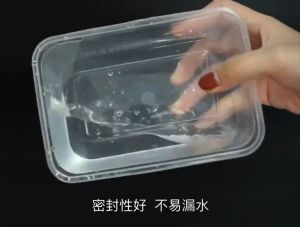 กล่องข้าวเดลิเวอรี่ 650 มล ใส, กล่องพลาสติกทรงเหลี่ยม, กล่องข้าวพร้อมฝา, กล่อง ใส่อาหาร 500 มล, แพ็ค 50, กล่องข้าวกล่อง