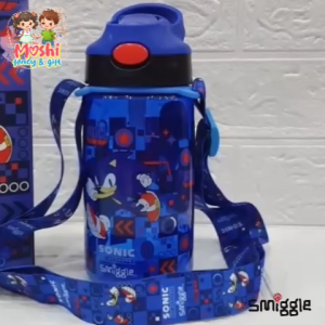 Botol Minum 430 ml dan Tali Panjang motif Sonic / Tempat Minum Motif Sonic / Botol Minum Tali Anak Perempuan dan Laki-Laki - Sonic