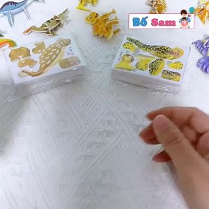 Set 5 Đồ chơi ghép hình 3D ghép hình trí tuệ DIY phát triển tư duy nhiều hình Shop Bố Sam