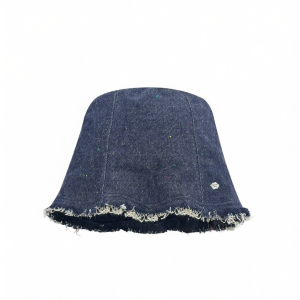 Korean Style Dots Jean Bucket Hat