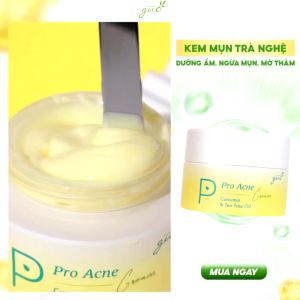 Kem Mụn Tràm Trà Nghệ Cho Bà Bầu GUO 30gr - [100% Không Kích Ứng Gom Cồi Mụn Mờ Thâm Dưỡng Ẩm Kiềm Dầu Ngừa Mụn]