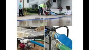 30M-60M Submersible Water Pump Hose 2" 3" 4" Discharge Duct Flat Blue Hose PVC(sold per meter)