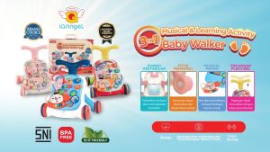 IQAngel Activity Musical Walker / Mainan Dorongan Bayi / Baby Walker / Baby Push Walker