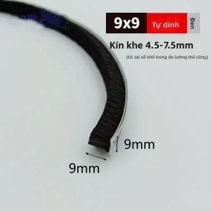 Đen 10M Tự Dính Chống Gió Bụi Cách Âm Cói Dây Cho Tủ Quần Áo Gia Đình Cửa Cửa Sổ Khoảng Cách Chất Độn Bàn Chải Dây