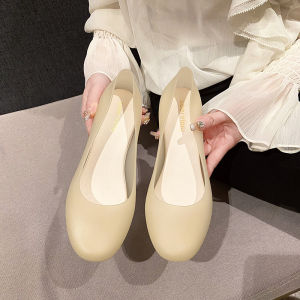 Soervimy Ladies Flat Jelly Sandals Comfortable Fashionable Tourist Wear Summer New Style Low Heel Slip-On Casual Footwear
