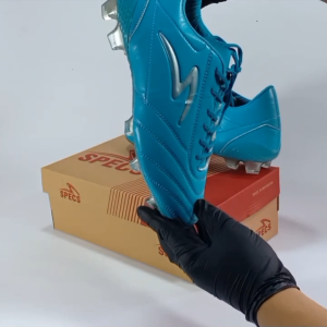Sepatu Bola Specs Model Seri Classic type Sol Bening daya cengkram kuat warna Biru Terbaru