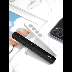 รีโมทพรีเซนต์ไร้สาย RC ปากกาพับได้ RF 2.4GHz USB หน้าสีแดงเปิดปากกาสำหรับ PPT PowerPoint การนำเสนอภาพนิ่ง advancer