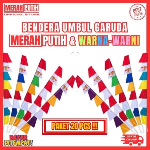 Merah Putih Store - (Isi 20pcs) Bendera Umbul-umbul Merah Putih Warna Warni Jumbo Panjang Bisa COD
