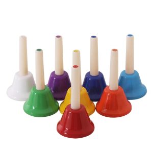 IRIN | IRIN 8 Tone Class Bell Colorful Hand Rattles 8 Notes Bell Musical Orff Percussion Instruments Children Early Musical Education