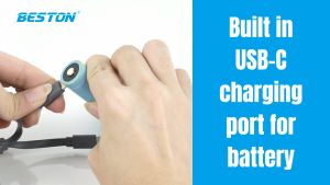 2 Pin Sạc 18650 Type-C Beston 65C-20 Lithium 3.7V 7400mWh  có kèm cáp Type C  sạc trực tiếp