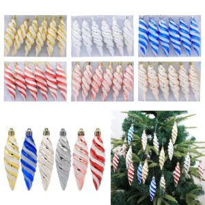Merry Christmas Painted Line Icicle Pendant Christmas Tree Decoration Christmas Home Decor 2023
