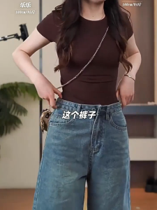 Muuv-It Vintage High Waist Denim Shorts With Side Pockets Women Y2K High Street Fashion Blue Short Jeans Straight Shorts