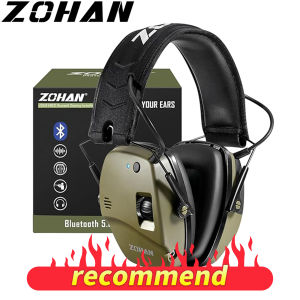 ZOHAN Bluetooth Hearing Protection Headphones Electronic Shooting Earmuffs Noise Reduction Ear Muff hunting Tactical Ear cover