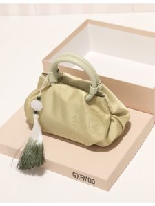 New GXFMOD Chinese Style Cloud Bag Handbag Style Womens Shoulder Bag Crossbody Magnetic Buckle Soft Fabric Lightweight