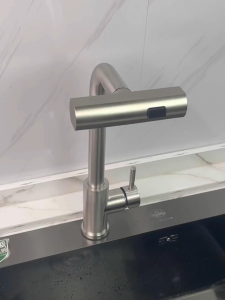 Baokemo stainless steel pull down water tap Single Handle sink three-in-one Hot And Cold kitchen faucet