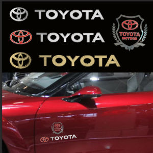 Nickel Toyota Logo Stickers Car Emblem Decal Badge Decals Car Accessories for Toyota GR Sport Corolla Avensis Yaris Accessories COD